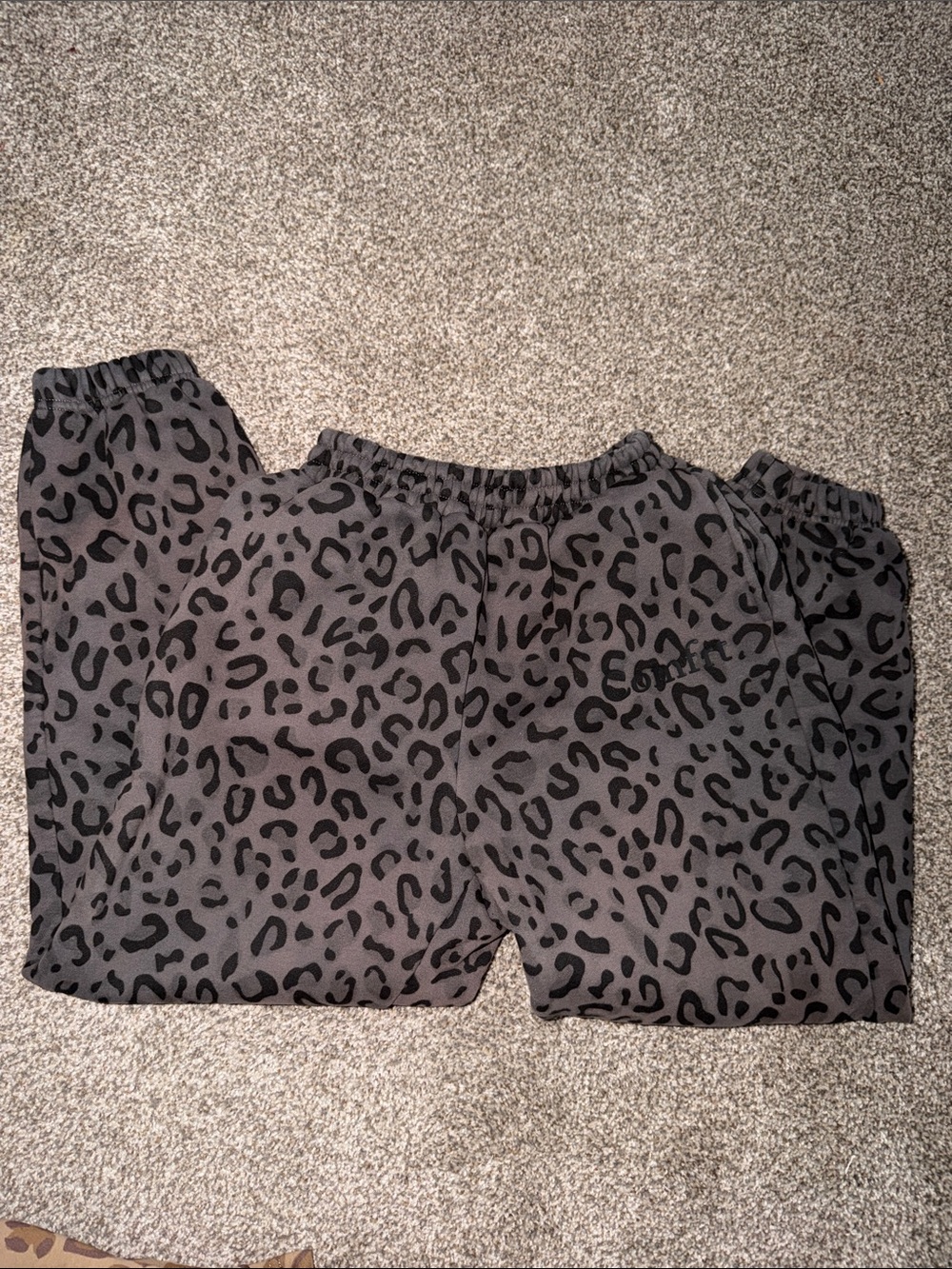 Kids Gray Leopard Print Joggers - Cozy Everyday Sweatpants
